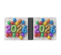 Jubonexis Playful Rainbow Metallic Balloon 2026 Soft PU Leather Bifold Wallet, Coin Purse Credit Pass Case, Durable Card-Holder Slim Billfold for Men Woman Money Storage