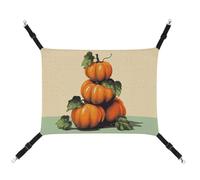Jubonexis Pop Art Pumpkin Stack Orange Breathable Pet Hammock with Adjustable Straps Reversible Cat Hanging Bed Dog Mats