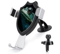 Jubonexis Portrait of A Frog Car Phone Holder Mount Triangle Clip Base Air Vent Cell Phone Car Mount Automotive Accessories for 4-6 Inches Cell Smartphones