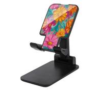 Jubonexis Psychedelic Floral Daisies And Swirls Cell Phone Stand Foldable Adjustable Phone Stand for Desk