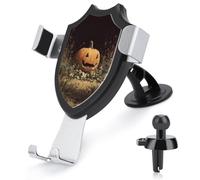 Jubonexis Pumpkin Dark Car Phone Holder Mount Triangle Clip Base Air Vent Cell Phone Car Mount Automotive Accessories for 4-6 Inches Cell Smartphones
