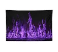 Jubonexis Purple Flame Tapestry Polyester Aesthetic Wall Hanging Bedroom Living Room Dorm Decor 40"x60"