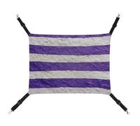 Jubonexis Purple White Stripes on Textured Paper Breathable Pet Hammock with Adjustable Straps Reversible Cat Hanging Bed Dog Mats