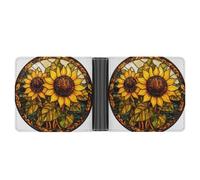Jubonexis Radiant Sunflowers with Large Layered Petals Soft PU Leather Bifold Wallet, Coin Purse Credit Pass Case, Durable Card-Holder Slim Billfold for Men Woman Money Storage