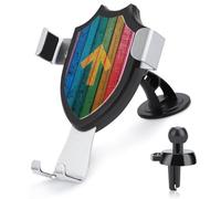 Jubonexis Rainbow-colored Wooden Car Phone Holder Mount Triangle Clip Base Air Vent Cell Phone Car Mount Automotive Accessories for 4-6 Inches Cell Smartphones