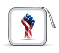 Jubonexis Raised Fist CD Case DVD Storage Case Portable for Car Home Travel