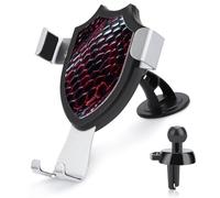Jubonexis Red And Black Snake Skin Car Phone Holder Mount Triangle Clip Base Air Vent Cell Phone Car Mount Automotive Accessories for 4-6 Inches Cell Smartphones