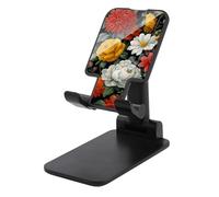 Jubonexis Red And Orange Flowers White Daisies Rose Cell Phone Stand Foldable Adjustable Phone Stand for Desk