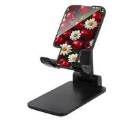 Jubonexis Red Cherries Fruit And Daisies Cell Phone Stand Foldable Adjustable Phone Stand for Desk