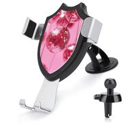Jubonexis Red Cherry Disco Balls Car Phone Holder Mount Triangle Clip Base Air Vent Cell Phone Car Mount Automotive Accessories for 4-6 Inches Cell Smartphones