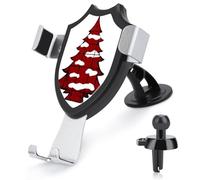 Jubonexis Red Christmas Tree with White Snow Car Phone Holder Mount Triangle Clip Base Air Vent Cell Phone Car Mount Automotive Accessories for 4-6 Inches Cell Smartphones