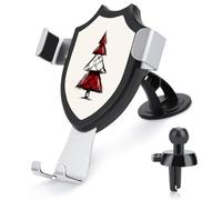 Jubonexis Red Christmas Trees Car Phone Holder Mount Triangle Clip Base Air Vent Cell Phone Car Mount Automotive Accessories for 4-6 Inches Cell Smartphones
