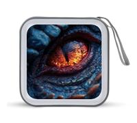 Jubonexis Red Dragon Eye CD Case DVD Storage Case Portable for Car Home Travel