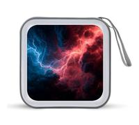 Jubonexis Red Lightning in The Sky CD Case DVD Storage Case Portable for Car Home Travel
