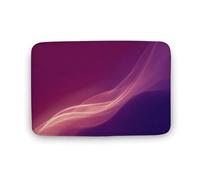 Jubonexis Red Pink Dark Blue Purple Soft Gradients Bathroom Door Rug Mat, Extra Soft Coral Velvet Floor Mat, Rapid Water Absorption Non Slip Comfortable Bath Rugs Mats 19.7"x31.5"