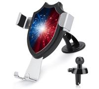 Jubonexis Red White And Blue Exploding Stars Car Phone Holder Mount Triangle Clip Base Air Vent Cell Phone Car Mount Automotive Accessories for 4-6 Inches Cell Smartphones