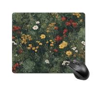 Jubonexis Reds And Yellows Wildflowers in Full Bloom Mouse Pad, Small Office Computer Mouse Pads for Desk Laptop with Non-Slip Rubber Base Mouse Mat, Gaming Mouse Pads