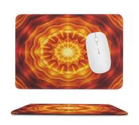 Jubonexis Retro Psychedelic Concentric Star And Ring Mouse Pad, Small Office Computer Mouse Pads for Desk Laptop with Non-Slip Rubber Base Mouse Mat, Gaming Mouse Pads