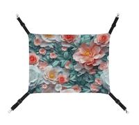Jubonexis Roses Peonies And Wildflowers Garden Breathable Pet Hammock with Adjustable Straps Reversible Cat Hanging Bed Dog Mats