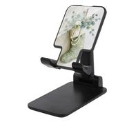 Jubonexis Sage Green Christmas Stocking with Eucalyptus Cell Phone Stand Foldable Adjustable Phone Stand for Desk
