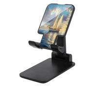 Jubonexis Sailboat on Calm Sea Cell Phone Stand Foldable Adjustable Phone Stand for Desk