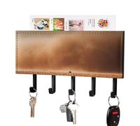 Jubonexis Sand Storm Coming Wall Mount with 5 Hooks Acrylic Key Rack for Home Office Entryway