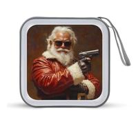 Jubonexis Santa Claus Spy Vintage CD Case DVD Storage Case Portable for Car Home Travel
