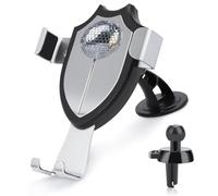 Jubonexis Silver Disco Ball Candy Car Phone Holder Mount Triangle Clip Base Air Vent Cell Phone Car Mount Automotive Accessories for 4-6 Inches Cell Smartphones