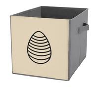 Jubonexis Simple And Minimalist Egg Cube Storage Bins Storage Cubes Foldable Decorative Fabric Storage Baskets Home Organizers with Handles for Shelves,Closet, 27x27 CM