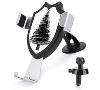 Jubonexis Simple Black Christmas Tree Car Phone Holder Mount Triangle Clip Base Air Vent Cell Phone Car Mount Automotive Accessories for 4-6 Inches Cell Smartphones