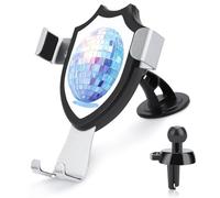 Jubonexis Simple Disco Ball Soft Watercolor Car Phone Holder Mount Triangle Clip Base Air Vent Cell Phone Car Mount Automotive Accessories for 4-6 Inches Cell Smartphones