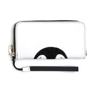 Jubonexis Simple Pinguin Black and White PU Leather Clutch Long Bifold Wallet, Coin Purse Credit Pass Case, Durable Card-Holder Money Storage for Women Men