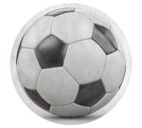 Jubonexis Simple Soccer Ball on White Large Round Carpet Area Rug Mat Modern Non Slip Circular Rugs 36inch(90cm)