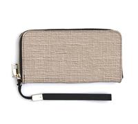 Jubonexis Simplified Coarse Fiber Pattern PU Leather Clutch Long Bifold Wallet, Coin Purse Credit Pass Case, Durable Card-Holder Money Storage for Women Men