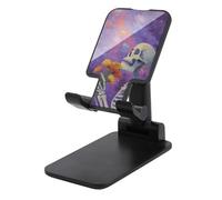 Jubonexis Skeleton Holding Flowers in Spac Cell Phone Stand Foldable Adjustable Phone Stand for Desk