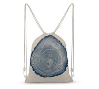 Jubonexis Slice of Tree with Growth Rings Drawstring Backpack Canvas String Bag Lightweight Sports Gym Bag for Men Women
