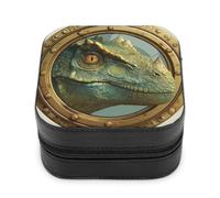 Jubonexis Small Jewelry Box Dinosaur's Head Portable PU Leather Mini Display Storage Holder Boxes Travel Jewelry Case for Women