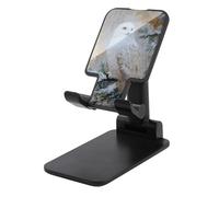 Jubonexis Snowy Owl Perched on Frosted Pine Cell Phone Stand Foldable Adjustable Phone Stand for Desk