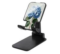 Jubonexis Soft Blue Hydrangea Blooms Green Leaves Cell Phone Stand Foldable Adjustable Phone Stand for Desk
