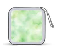 Jubonexis Soft Light Pastel Green CD Case DVD Storage Case Portable for Car Home Travel