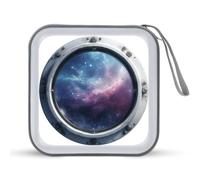 Jubonexis Space Planet Earth Spaceship Window CD Case DVD Storage Case Portable for Car Home Travel