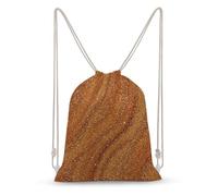 Jubonexis Sparkling Rose Gold Glitter Swirling Pattern Drawstring Backpack Canvas String Bag Lightweight Sports Gym Bag for Men Women