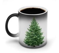 Jubonexis Spruce Branch Winter Color Changing Mugs Heat Changing Ceramic Coffee Mug Novelty Funny Tea Water Cup 11OZ