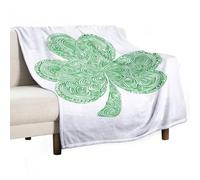 Jubonexis St. Patrick's Day Shamrock Simple Boho Anti Pilling Throw Blankets Cozy Durable Blanket for Bedroom Living Rooms Couch Sofa Bed 130x150cm(50x60in)