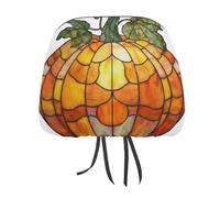 Jubonexis Stained Glass Mosaic Style Pumpkin Printed Car Headrest Cover,2 Pieces, Elastic Comfort Head Rest Cover for Women Men, Universal Fits Most Cars Van SUV Truck, Car Interior Decor Accessories