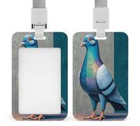 Jubonexis Standing Pigeon ID Badge Holder Retractable Clip Card Holder Card Protector Name Badge Name Tag for Work Office Doctor Nurse