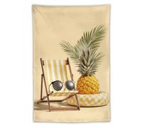 Jubonexis Summer Deck Chair Pineapple with Sunglasses Tapestry Polyester Aesthetic Wall Hanging Bedroom Living Room Dorm Decor 40"x60"