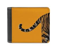 Jubonexis Tail of A Tiger Soft PU Leather Bifold Wallet, Coin Purse Credit Pass Case, Durable Card-Holder Slim Billfold for Men Woman Money Storage