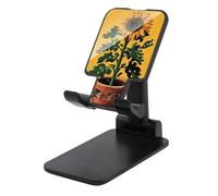 Jubonexis Tall Sunflower Surreal Cartoon Cell Phone Stand Foldable Adjustable Phone Stand for Desk