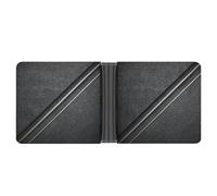 Jubonexis Thin White Lines Geometric Pattern Minimalist Soft PU Leather Bifold Wallet, Coin Purse Credit Pass Case, Durable Card-Holder Slim Billfold for Men Woman Money Storage